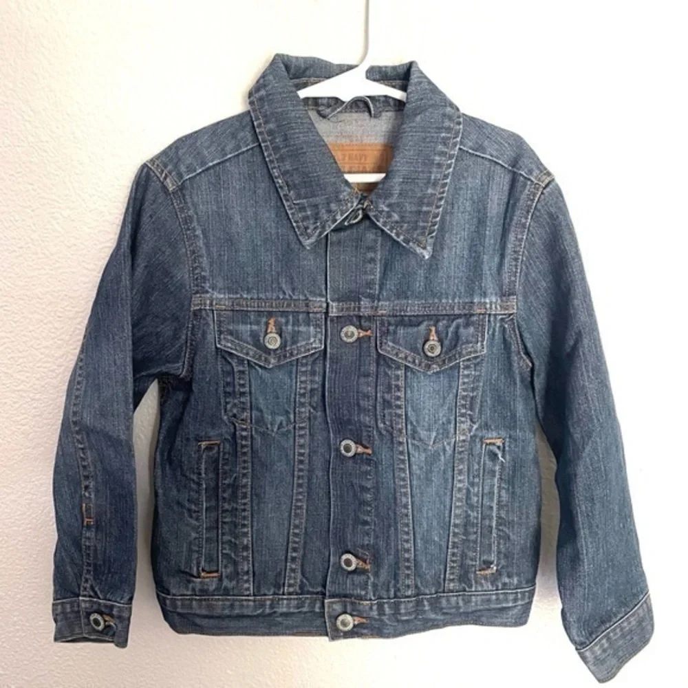 OLD NAVY dark denim jean trucker jacket size XS